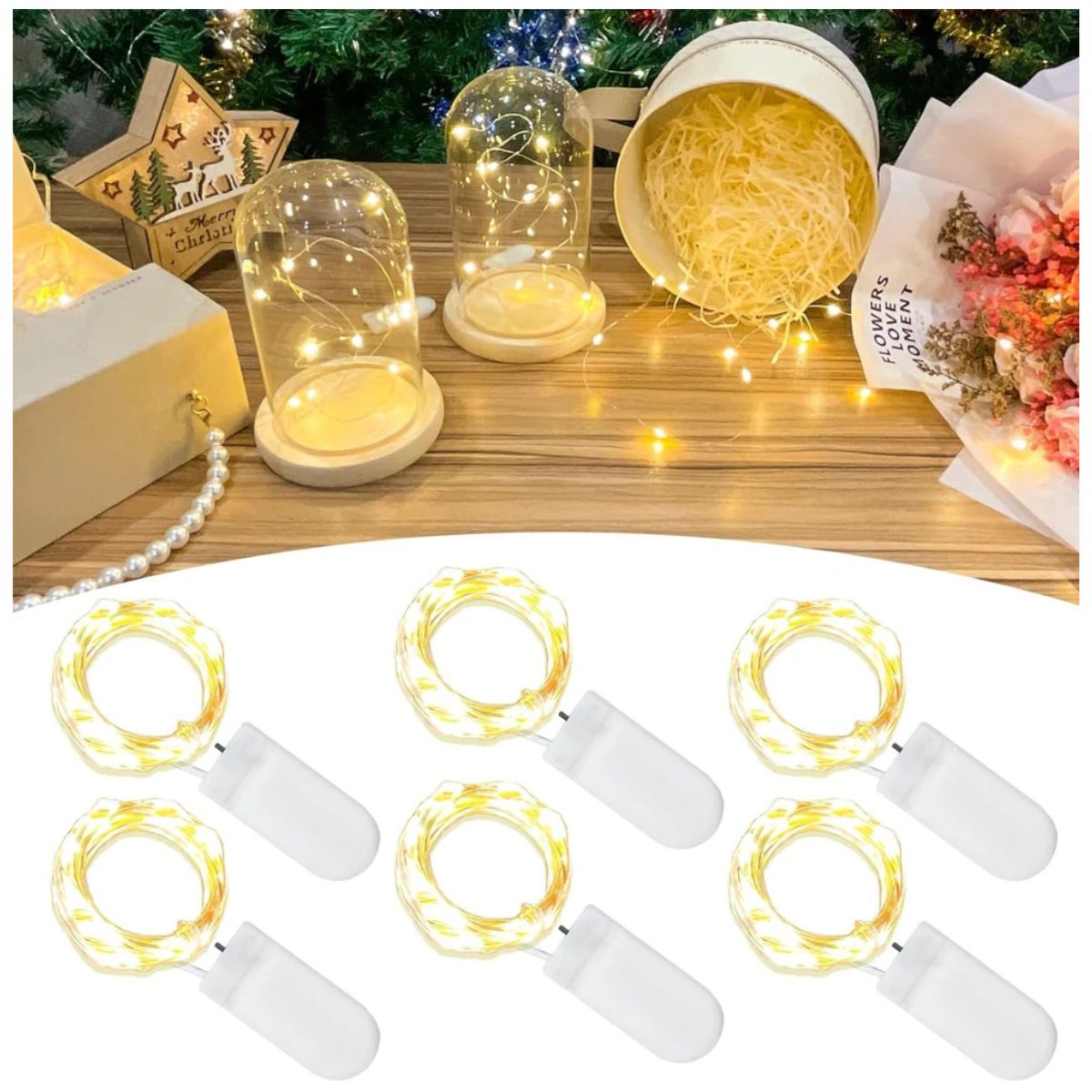 Luces de Cuerda para Botellas 10 LED