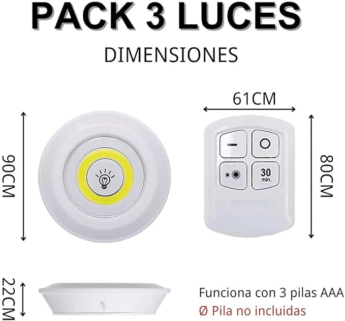 Set x3 Luces Led