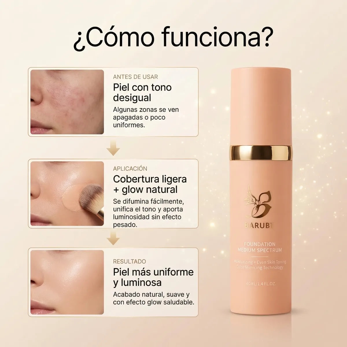 Base 4 En 1 Viral Adapta Color Piel 50sp